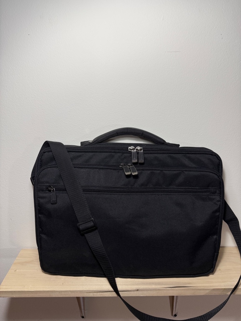 Black Men's Shoulder Briefcase Bag